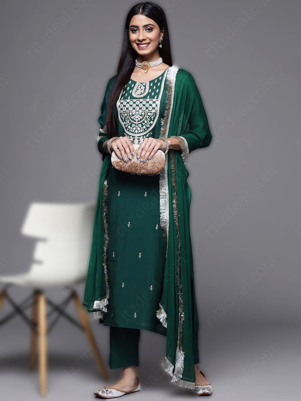 Upgrade your collection of ethnic clothing with our exquisite Sequence Embroidered Viscose Kurta  Set. Made from a premium blend of viscose and rayon, this kurta set radiates sophistication and grace, making it ideal for any formal event or celebration.
